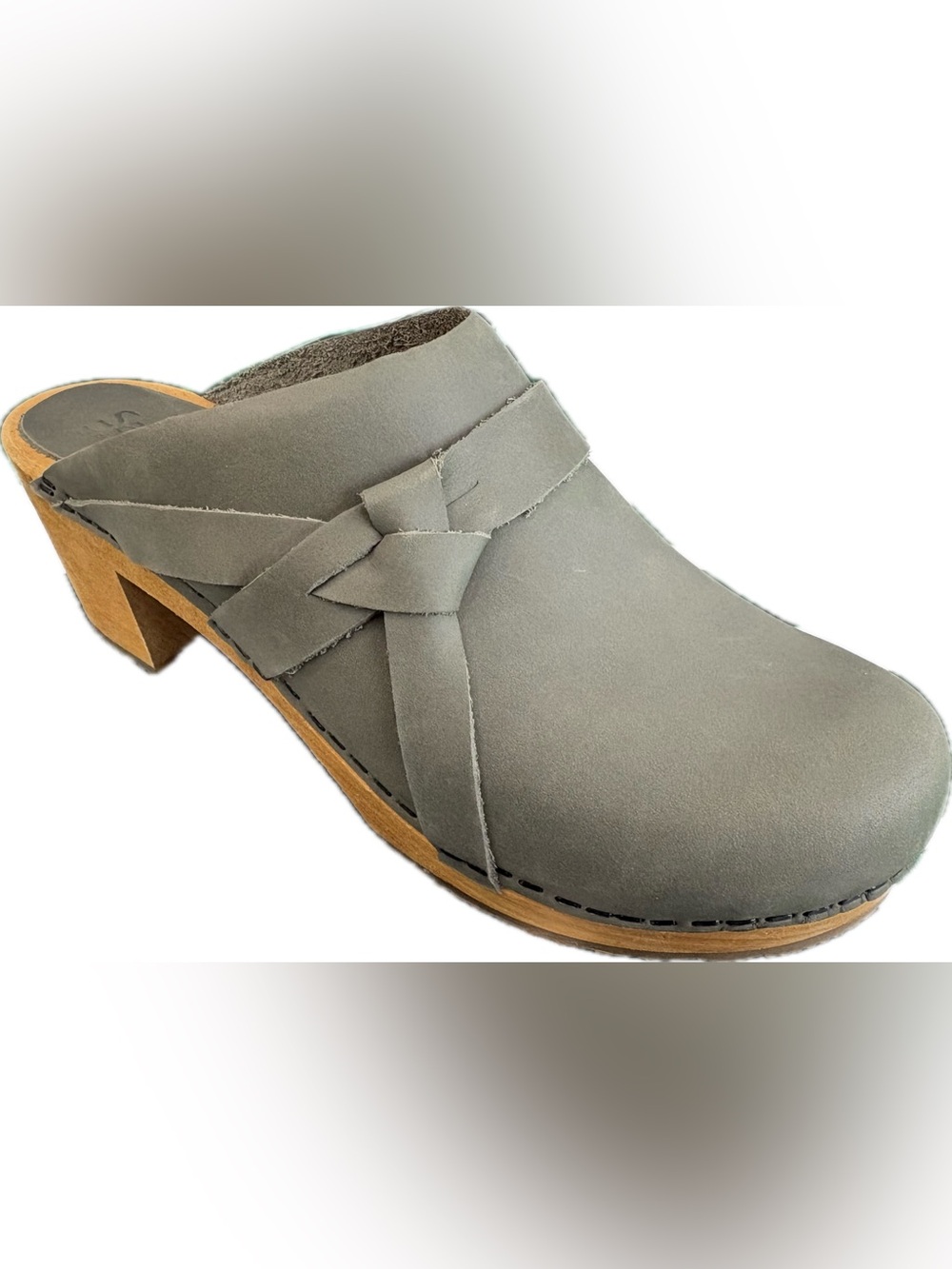 Sanita Manuella Leather Clog Clogs Gray EU 38